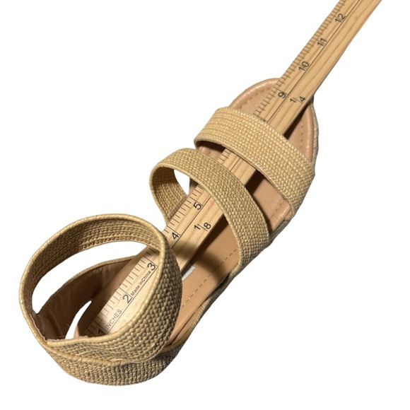 Steve Madden Women's Tan Raffia Wedge Sandals Size‎ 8 - Picture 13 of 14